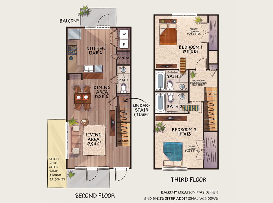 Townhouse style apartments available near the new wegman's