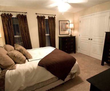 Spacious bedrooms at Woodlands of Charlottesville luxury rental apartments