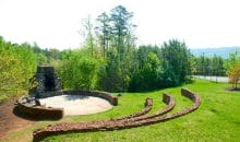 The grounds at Woodlands have beautiful wood-stocked fire pits.