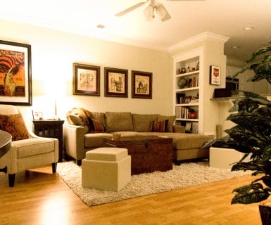 Large living rooms with recessed lighting