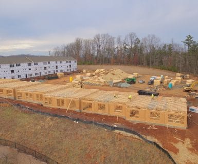 Brand new construction at the Woodlands of Charlottesville. Now leasing luxury flats for 2017.