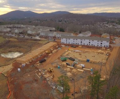 Construction updates January 15, 2017 at Woodlands of Charlottesville - luxury rental apartments