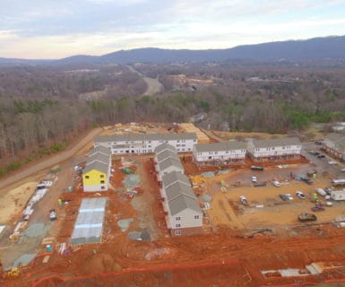 Brand new luxury apartments now under construction in Charlottesville, Virginia - January 2017