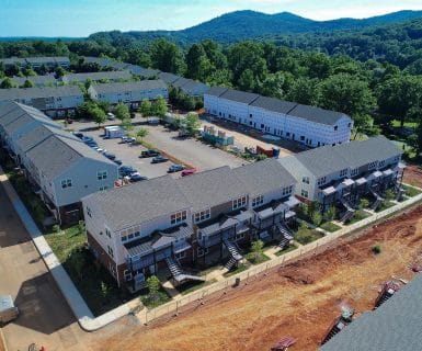 New construction near downtown Charlottesville at the Woodlands.