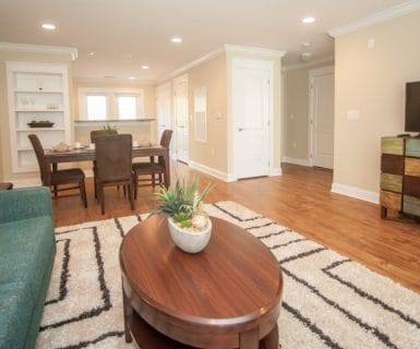 Spacious living room & dining - Woodlands of Charlottesville