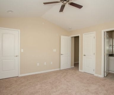 Vaulted ceilings, ample closet space at Woodlands of Charlottesville apartments for rent